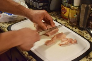 prepping chicken