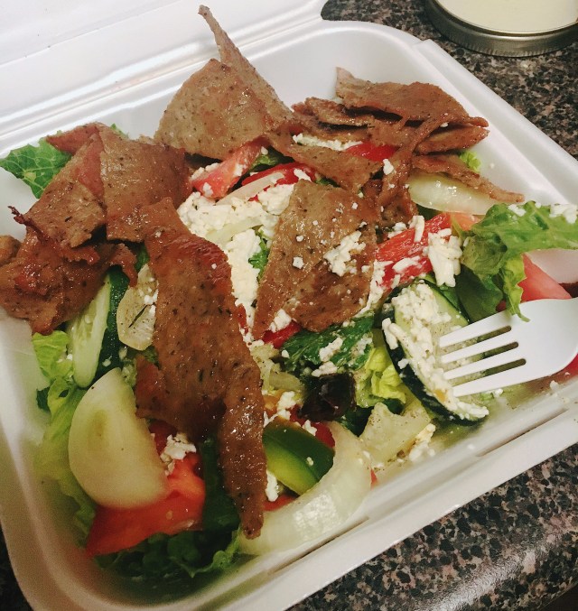 Gryo salad from Petra Cafe