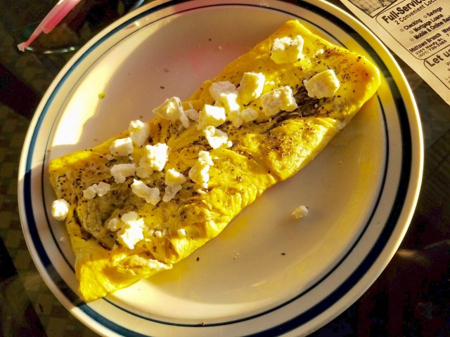 Greek omelet at Southbound Bagel and Coffeeshop