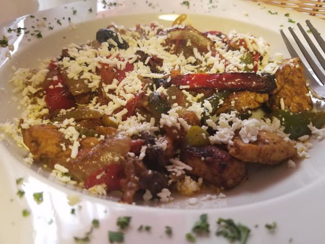 chicken dish at Petra Cafe